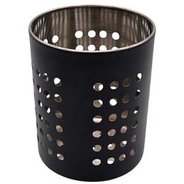 Bambelaa! Cutlery Drainer Drainer Cutlery Holder Stainless Steel Dish Drainer Kitchen Utensil Holder for Sink Table Kitchen Approx. 10.5 x 13.5 cm Black