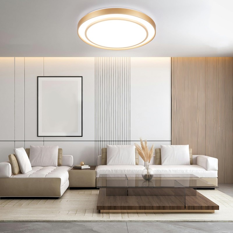Wheatronic 20 inch Flush Mount Ceiling Light Fixture LED 36W,