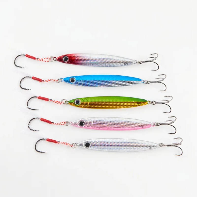 5pcs Jig 40g Señuelos Para Pescar Grante Lance Largo Mar