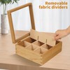 Ll.TOPWP Wood Tea Bag Organizer, 9 Compartment Multi-Functional Tea Box