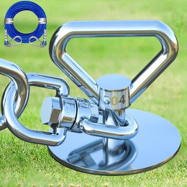 Dog Tie Out Cable and Stake,with 20FT Heavy Duty Cable,360° Swivel Dog Run Stake-No Tangle-Dog Runner for Yard,-Suitable for Large Dogs Up to 150 lbs- Idela for Yard Outdoor Camping