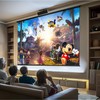 100" Motorized Projector Screen, Electric 16:9 Projector Screen with Remote