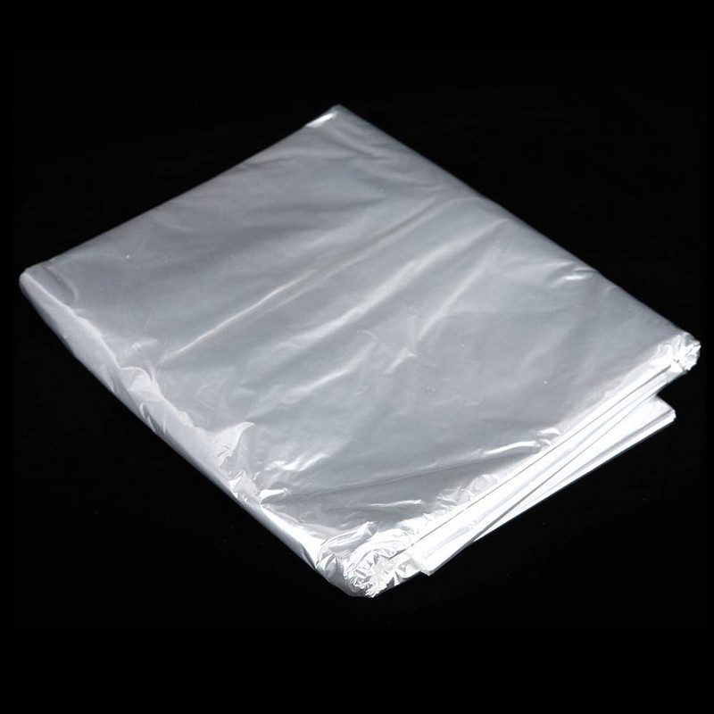Fdit 50Pcs Disposable See-Through Clothes Dust Bags Dry Cleaning Garment