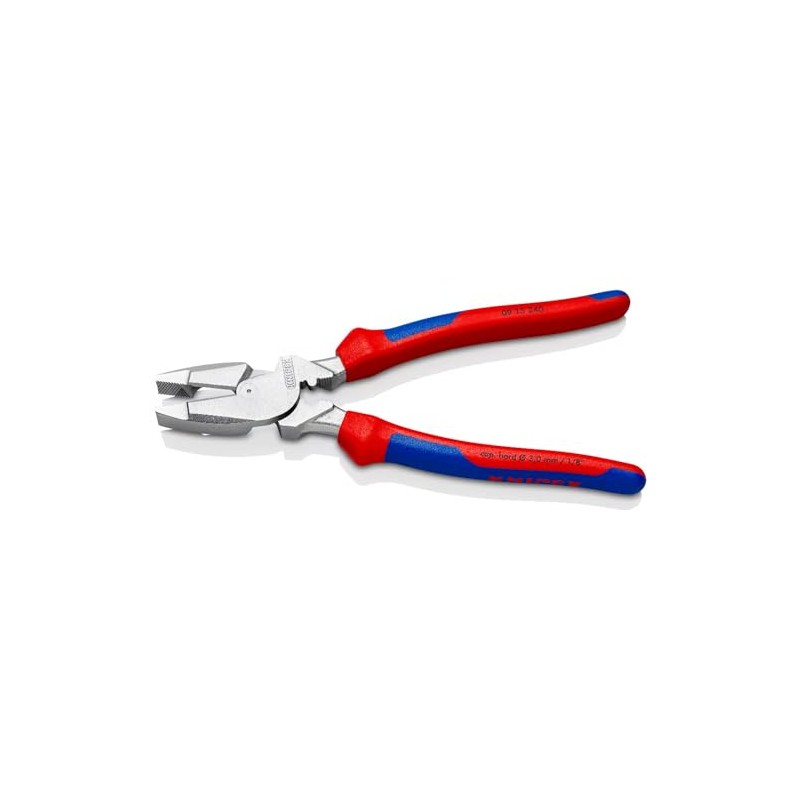 KNIPEX Lineman's Pliers 0915240 Combination Pliers Chrome-Plated with Cable Puller