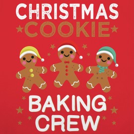 Shirtracer - Apron - Christmas Cookie Baking Crew I Gingerbread Man I Gingerbread Man I Gingerbread Man I Gingerbread Man, 1 Red