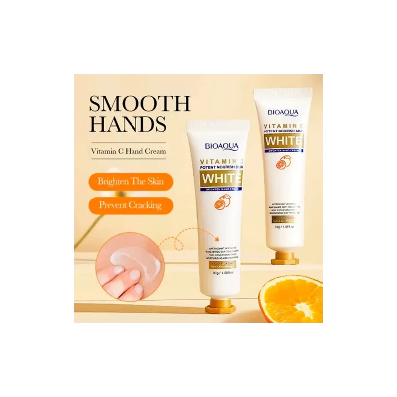 Bioaqua Crema manos 30 g con vitamina C, aclara manchas