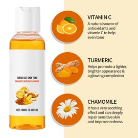 Hppsctink Kurkuma Toner, 100ml Kurkuma Gesichtstoner, Verdunkelndes Tiefe Hydratation, Feuchtigkeitsspendendes Gesichtswasser, serum