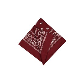 [UK SELLER] Men's/Women's Bandana Head Scarf Neck Scarves Paisley 100% COTTON (Burgundy Men's Bandana Head Scarf)