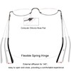 REAVEE 3 Pack Half Frame Retro Designer Alloy Reading Glasses