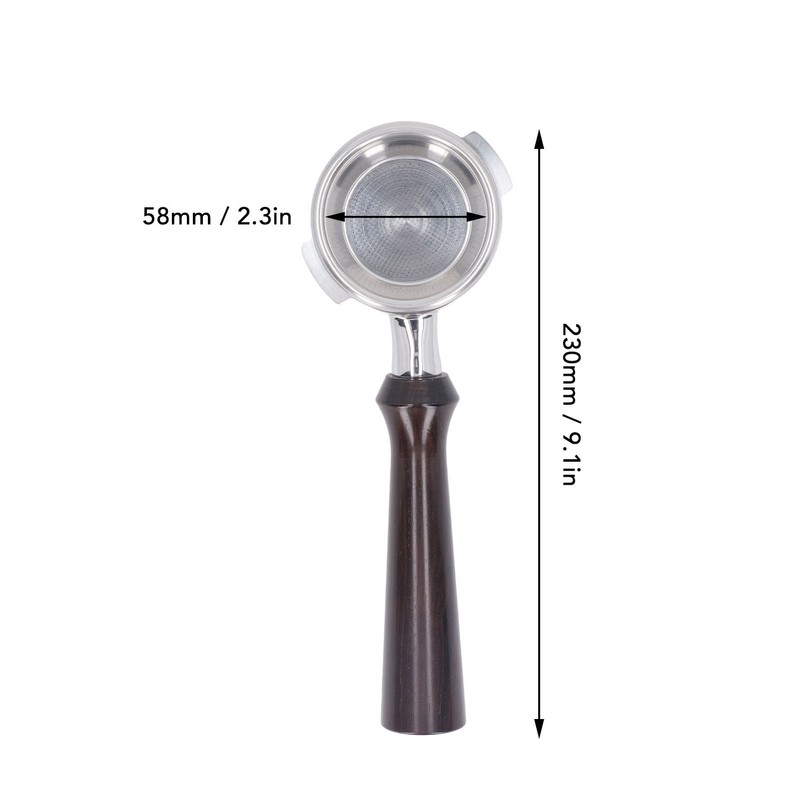 58mm Double Spouts Portafilter for Nuova Coffee Machines Stainless Steel