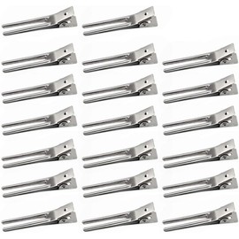 50 Piezas Pinza Pelo de Hierro 4, 5cm Doble Horquilla Plateada Peinados Hechos a Mano, Uso en Casa y Maquillaje, Apertura Fácil, Sujeción Firme y Ligera