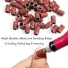 300Pcs Sanding Bands for Nail Drill, Brown Sanding Bands for