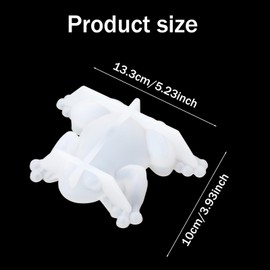 Mabor Frog Silicone Mold, 3D Animal Epoxy Casting Molds for DIY Craft Cute Frog Shape Mold for Tabletop Home Garden Landscape Decor Supplies, 4.1 Inches