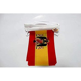 AZ FLAG Garland 20 Flags Franco Spain 1945-1977 Polyester 21 x 15 cm