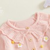 MAHUAOYIXI Toddler Baby Girl Sweater Cardigan Long Sleeve 3D Flower