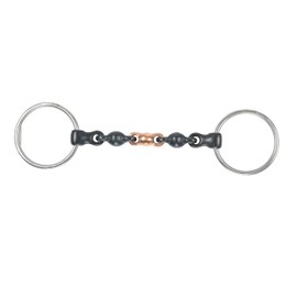 Shires Black Sweet Iron Loose Ring Waterford Horse Bit 6", Black Sweet Iron