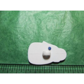 (1) 1"  SNOWMAN w/ BLUE SCARF PLASTIC CRAFT EMBELLISHMENT BUTTON NOS (H424)