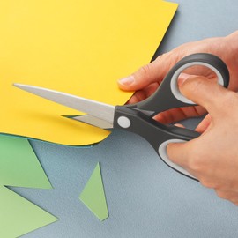 Left Handed Scissors, Multi-Purpose Scissors, Premium General Purpose Scissors, Craft Scissors, Sharp Stainless Steel Blades for School, Office, Household Goods Cutting,3-Piece Set