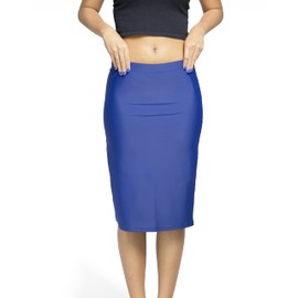 Shira - Falda deportiva para natación, correr, tenis, Falda Azul Marino, Large