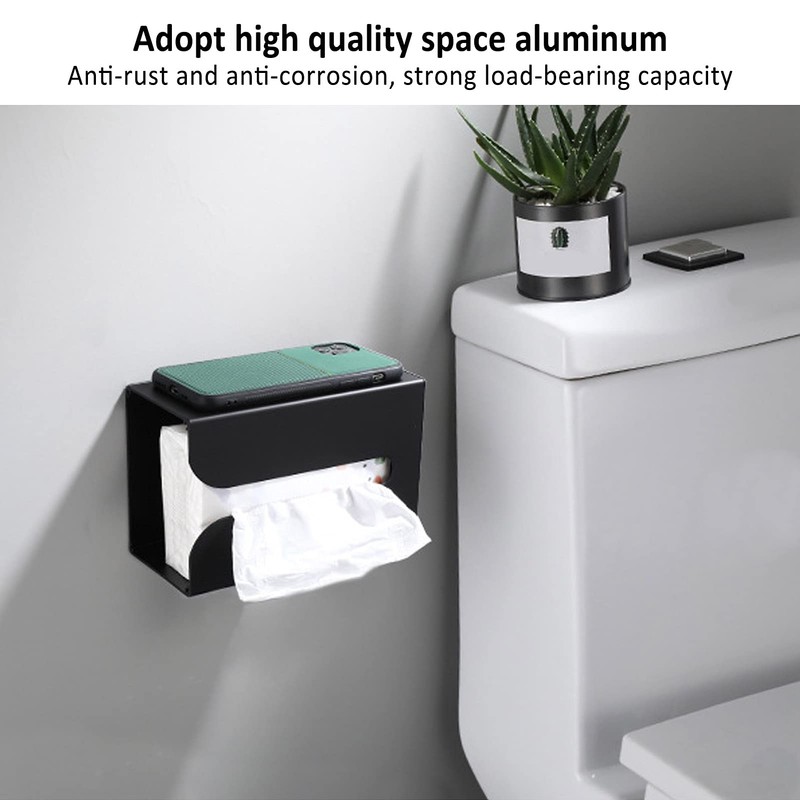 Tissue Box Stand Tissue Box Holder Space Aluminum Black Tissue