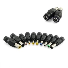 Longdex - Juego de adaptadores de Corriente Universal para computadora portátil (Clavijas de 5,5 mm x 2,1 mm, 10 Unidades)