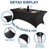 Lemict 10 Pack 8FT Rectangular Spandex Tablecloth,Wrinkle Resistant Fitted Cover