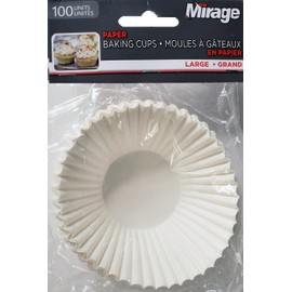Mirage, 100 Large Baking Cups - Non-Stick and Greaseproof