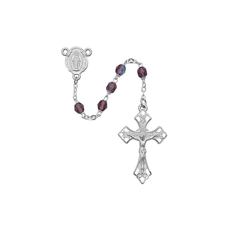 (R273RF) 6MM AMETHYST ROSARY