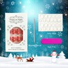 Vopintpy Christmas Snowflake Press on Nails Short Square Fake Nails