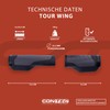 CONTEC Tour Wing Bicycle Grips 133/93mm D2 Dual Component Rubber