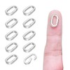 MKCYD 10Pcs Oval Clasp Tiny Carabiner Necklace Clasps and Closures