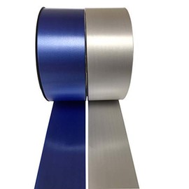 INERRA Ribbon Multipack - 2 x 100 Yard Rolls (Royal Blue & Silver) Wedding Flowers Gift Decoration & Christmas