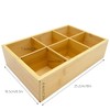 Bamboo Tea Bag Organizer, Wood Hot Tea Bag Drawer Storage