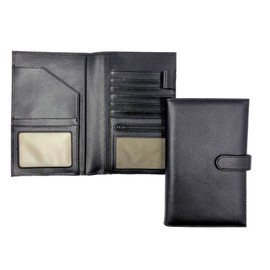 Bosvision Genuine Leather Travel Guard Organizer/Passport Wallet Holder– Block biometric passports and chip Debit/Credit Cards from Illegal scan (Black)