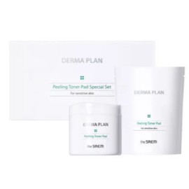 The Saem 더샘 더마 플랜 필링 토너 패드 본품 + 리필 세트 The Derm Plan Peeling Toner Pad Set with Refill