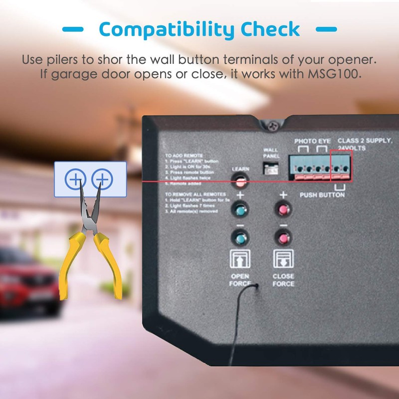 Flysocks Smart Garage Door Opener, WiFi Garage Door Switch, Compatible