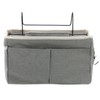 UNGFEI 3 PCS Grey Bedside Hanging Storage Basket, Bed Organiser