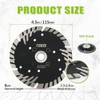 FACHLICH Diamond Cutting Blade 115mm/4.5" 2pcs with Turbo Slant Protection
