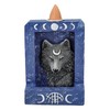 Mystical Wolf Moon Phases Backflow Incense Holder Wiccan Style Artificial