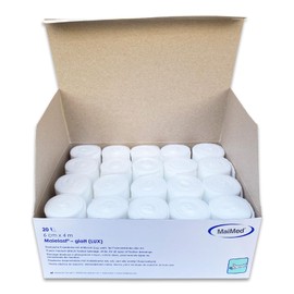 Saxomed Mullbinden 6cm x 4m - 20 Stück Elastische Binde Fixierbinde - Latexfreies Verbandsmaterial - elastischer Verband mit 80% Dehnbarkeit