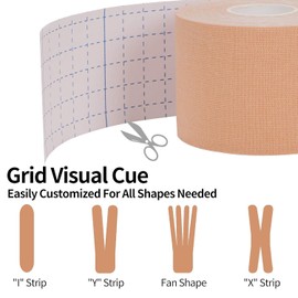 4PCS Anti-Wrinkle Face Tape - Skin-Colored Wrinkle Lifting Tape for Forehead, Chin & Neck, Cotton Face Tape for Instant Firming, Invisible Wrinkle Treatment Patches, Reusable Lift Stickers