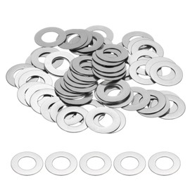 sourcing map M10 Flat Washer for Screw, 60Pcs Metal Washers 10MM ID x 20MM OD x 0.5MM Thick