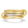 AllenCOCO 14K Gold Plated Stackable Rings, 3 Ring Set –