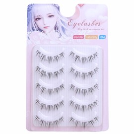 Bodermincer KT19 False Eyelashes, Natural Top Eyelashes, Popular, Handmade, Actress Eyelashes, 5 Pairs