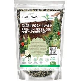 GARDENWISE Evergreen Fertilizer – All-Purpose Granular Plant Food for Outdoor Trees and Shrubs, Azaleas, Magnolias, Pines & Arborvitae – Slow-Release Formula (2 quarts)