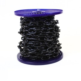 Strong JBP Jet Black Plated Heavy Duty Steel Chain 5MM - 2 Metre Custom Cut Length