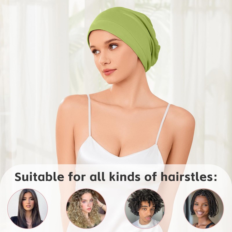 Silk Bonnet for Sleeping Women, Adjustable Silky Satin Lined Sleep