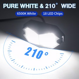 GZ5CG Led Rock Lights White 6 Pods 18LEDs 210 Degree Wide Angle IP68 Waterproof Aluminum Housing Underglow Underbody Lights 12v 24V for Truck UTV ATV Camper (6 Pods)