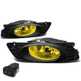 DNA MOTORING FL-ZTL-164-AM Front Bumper Fog Light Driver & Passenger Side Enhance visibility [Compatible with 2012 Honda Civic Sedan]
