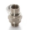 OFFO Shower Head Swivel Ball Adapter, Brushed Nickel All Metal
